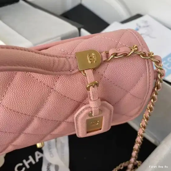 First Bag Ru WITH TOP CHANEL FLAP HANDLE BAG SMALL 0513